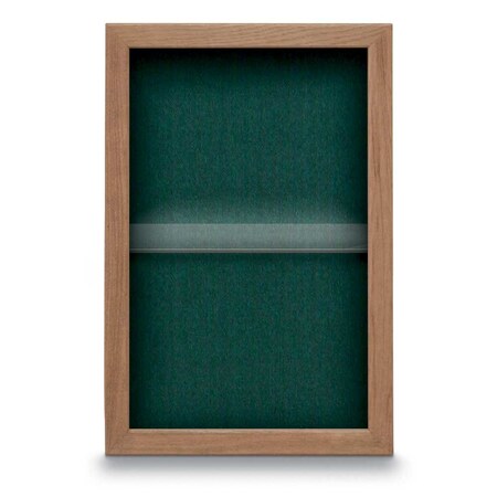 United Visual Products Indoor Enclosed Combo Board, 48"x36", Black Frame/Green & Cinnabar UVCB4836B-GREEN-CINNABA